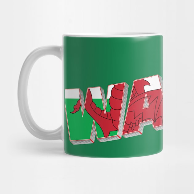 Wales vintage style retro souvenir by DesignerPropo